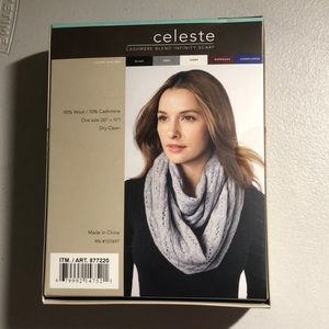 Celeste Bordeaux Cashmere Blend Infinity Scarf
